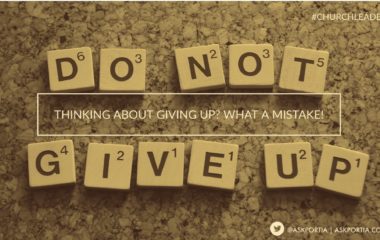 Thinking About Giving Up? What A Mistake!